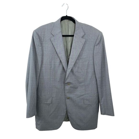 Canali 1934 Berlins Men's Lined Suit Jacket Blazer Houndstooth Gray 44r